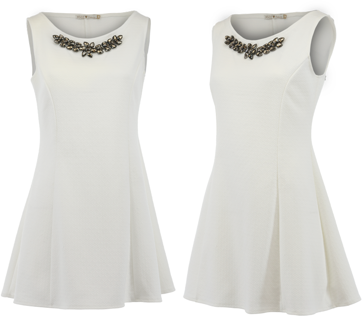 Foto Em Manequim Invisível - Cocktail Dress (800x675), Png Download