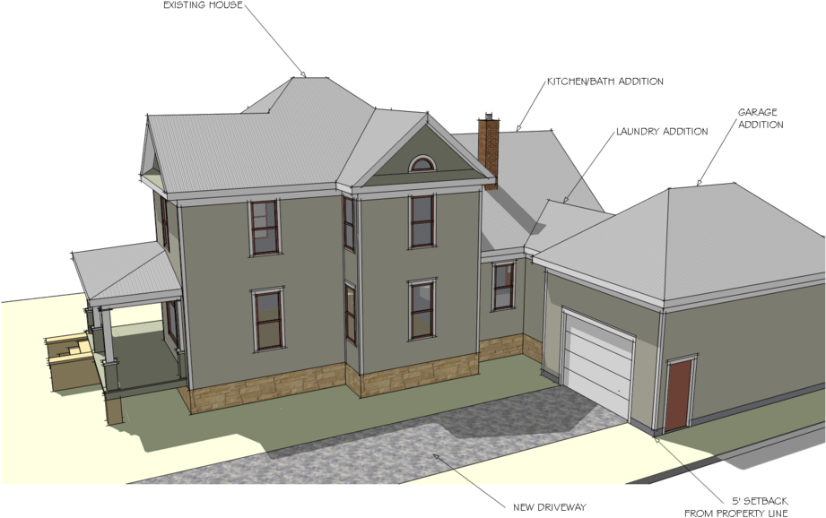 A Great Old Victorian - Adding A Garage To A Victorian Home (1024x663), Png Download