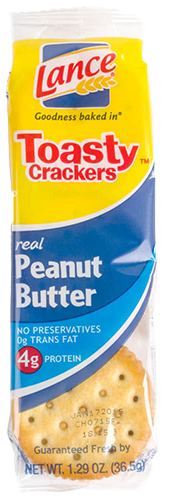 Lance Toasty Crackers With Peanut Butter - Lance Cookies, Nekot, Real Peanut Butter - 1.75 Oz (500x500), Png Download