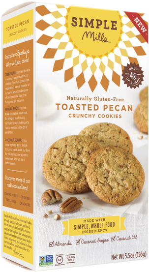 Toated Pecan 06 Copy 1 Grande - Simple Mills Cookies (600x600), Png Download