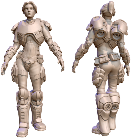 Character Artist For Fps - Action Figure (640x676), Png Download