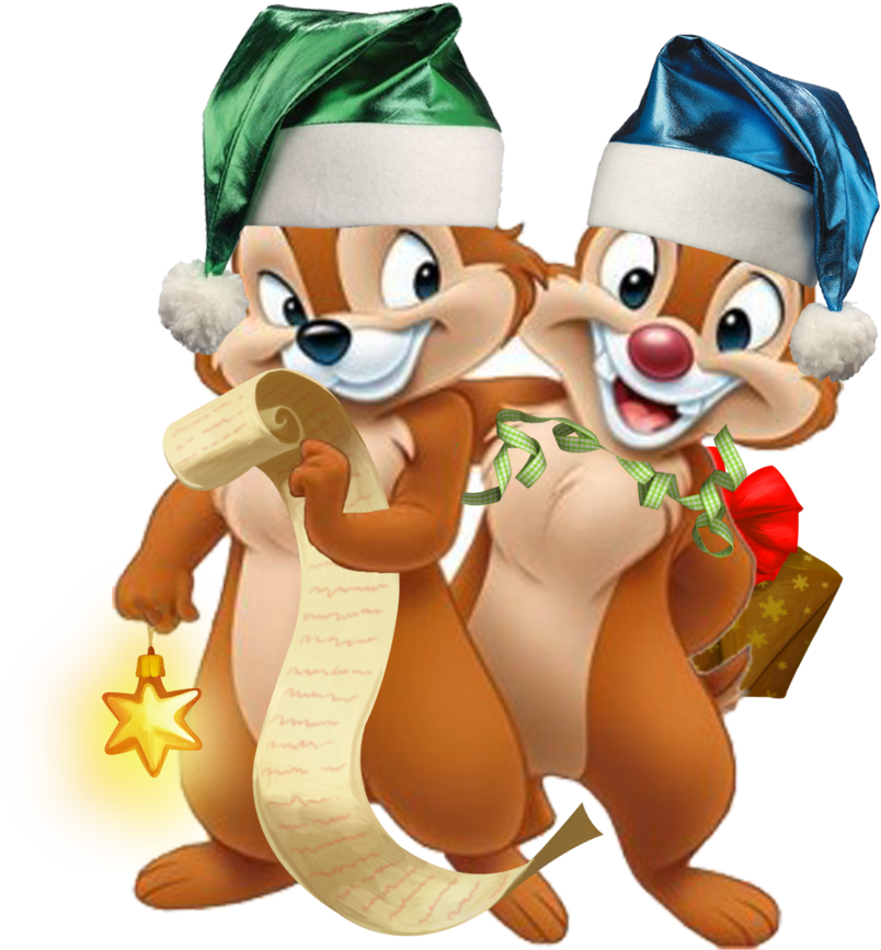 Mes Png De Noël - Chip And Dale (1600x1600), Png Download