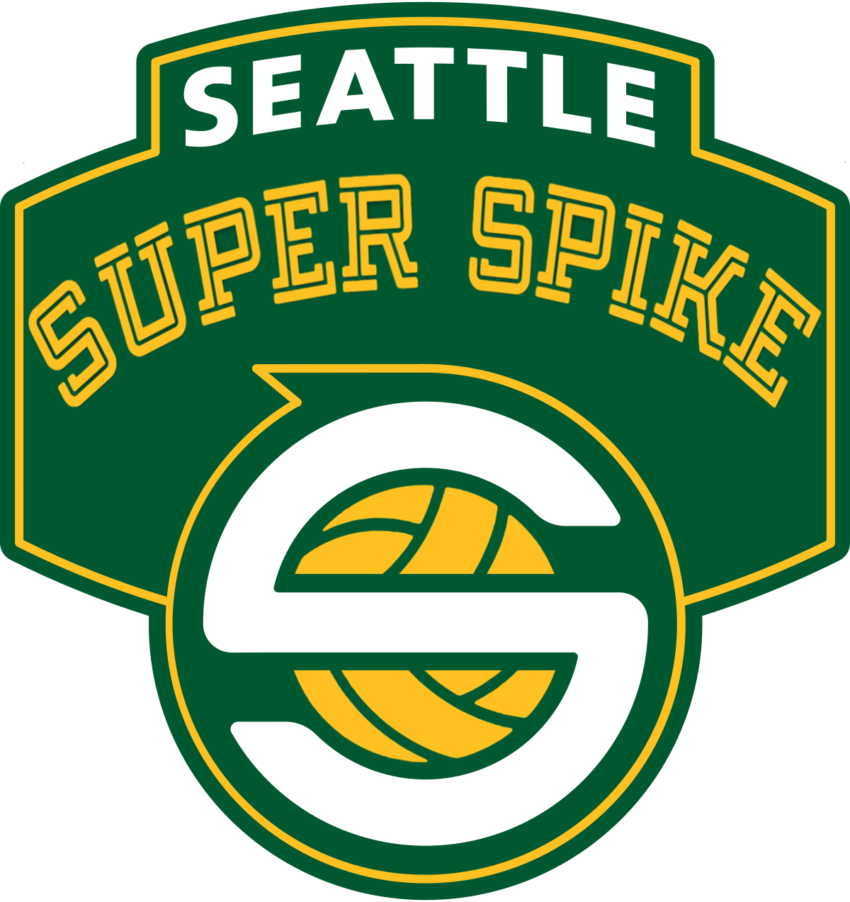 *new Format* Seattle Super Spike - Seattle Supersonics Logos (1200x1273), Png Download