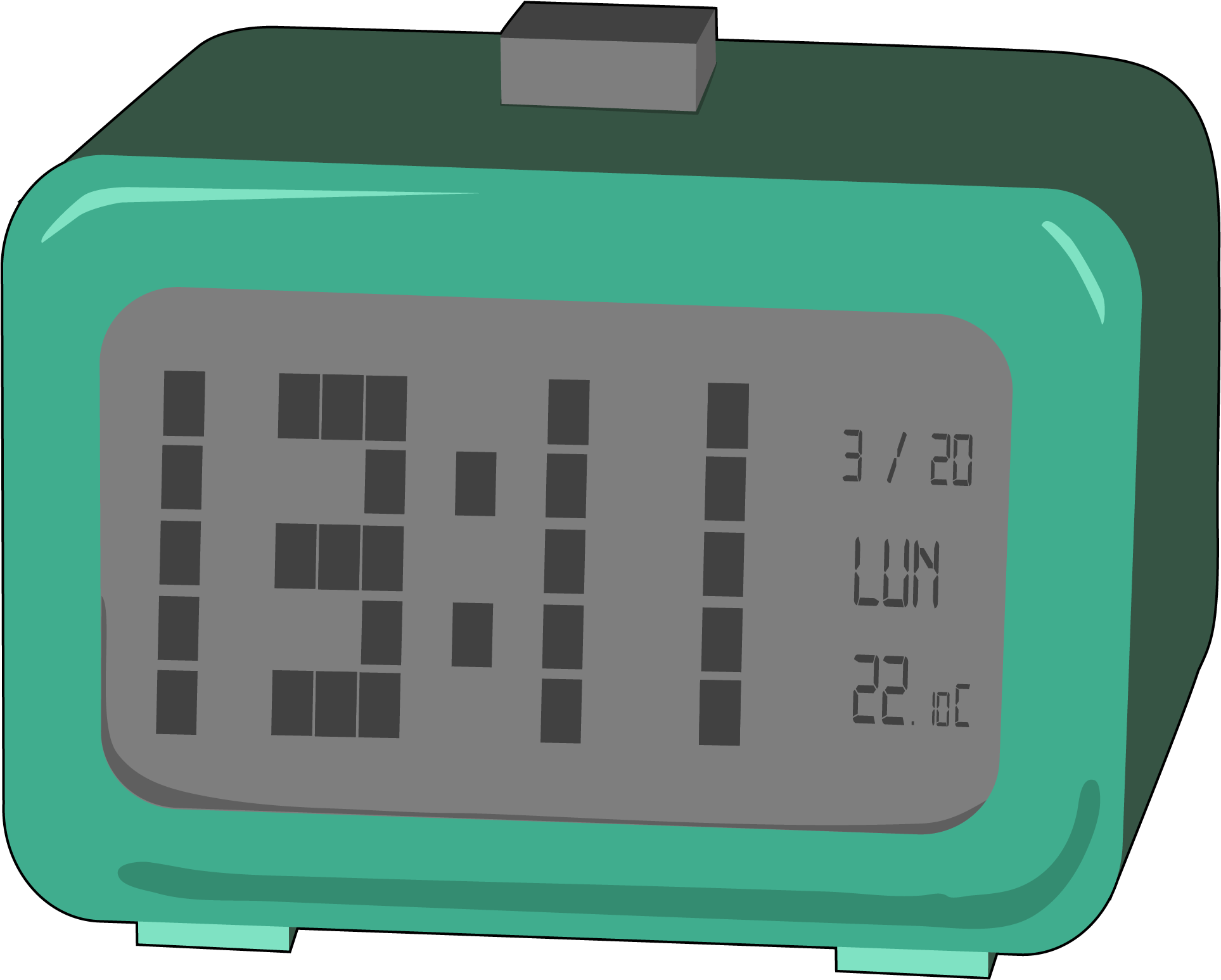 Despertador - Radio Clock (2550x1975), Png Download