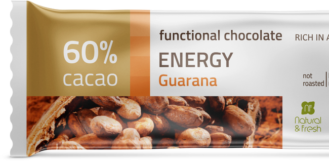 Energy Guarana - Vitalo Funkční Čokoláda Energy 25g (650x318), Png Download