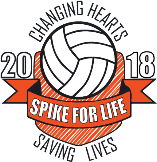 2018 20spike 20for 20life 20logo - Volleyball (570x592), Png Download
