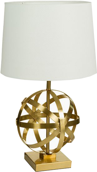 11961 Lampara Metalic - Lampy Stołowe Złoto Białe (600x600), Png Download