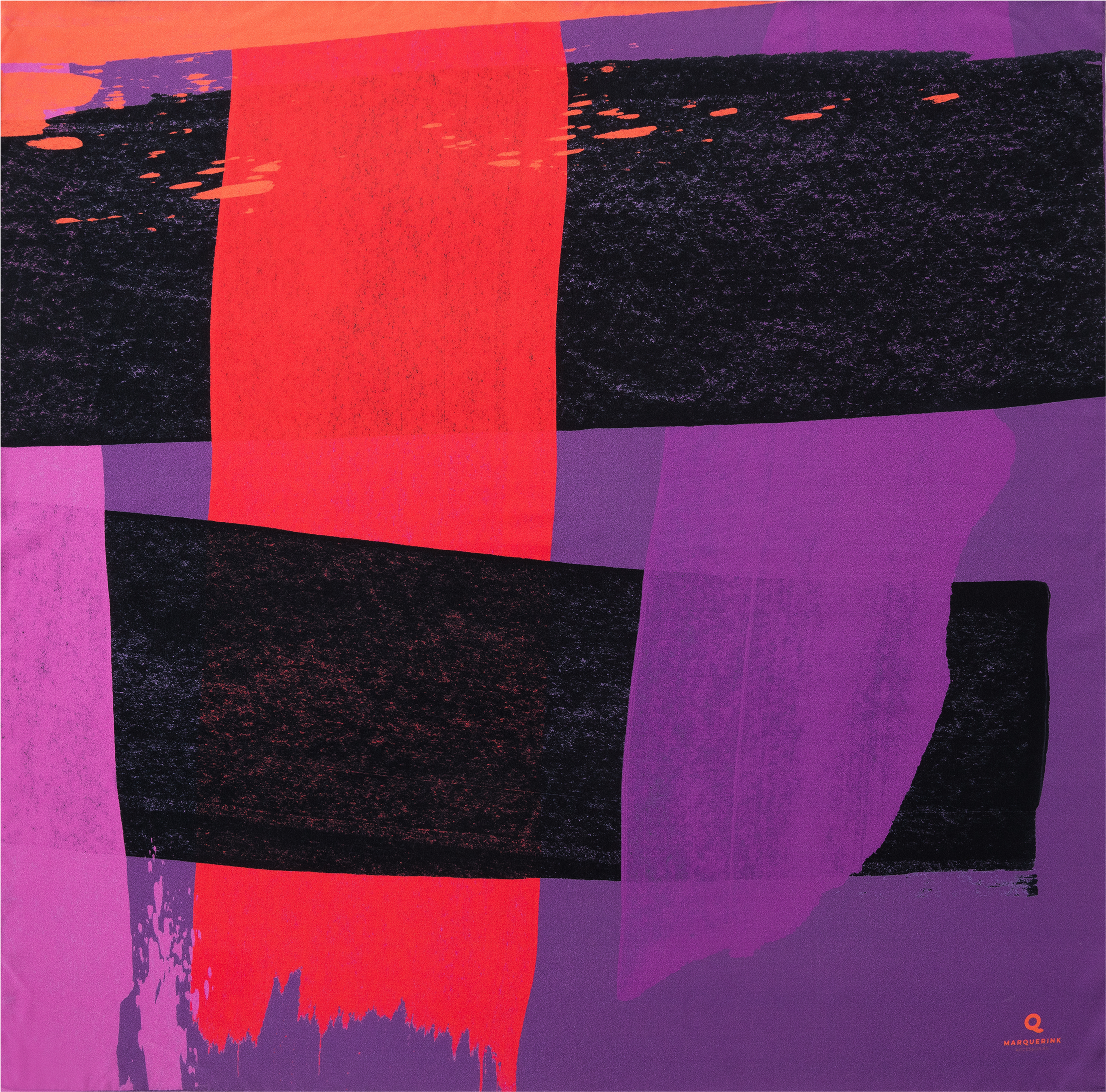 Scarf Design Mesh Color Purple Drama In 90 X 90 Cm - Purple (2400x3140), Png Download
