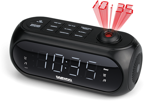 Dcp-490 Radio Reloj Despertador Con Proyección - Radio Despertador Daewoo Drp-490 (500x500), Png Download