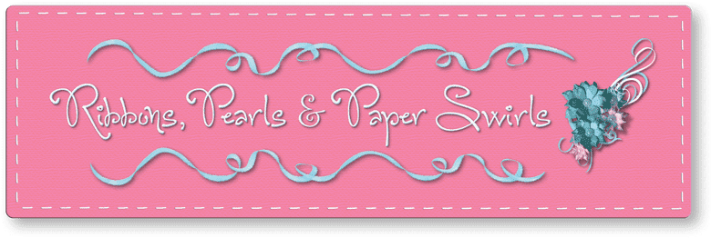 Ribbons, Pearls & Paper Swirls - Paper (834x304), Png Download