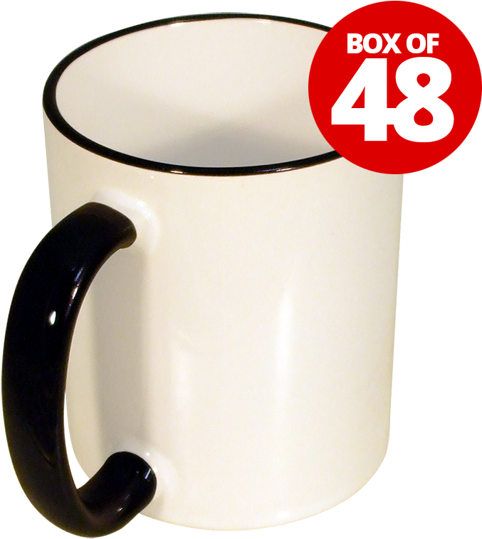 Black Handle And Cup Rim - Mug (800x800), Png Download