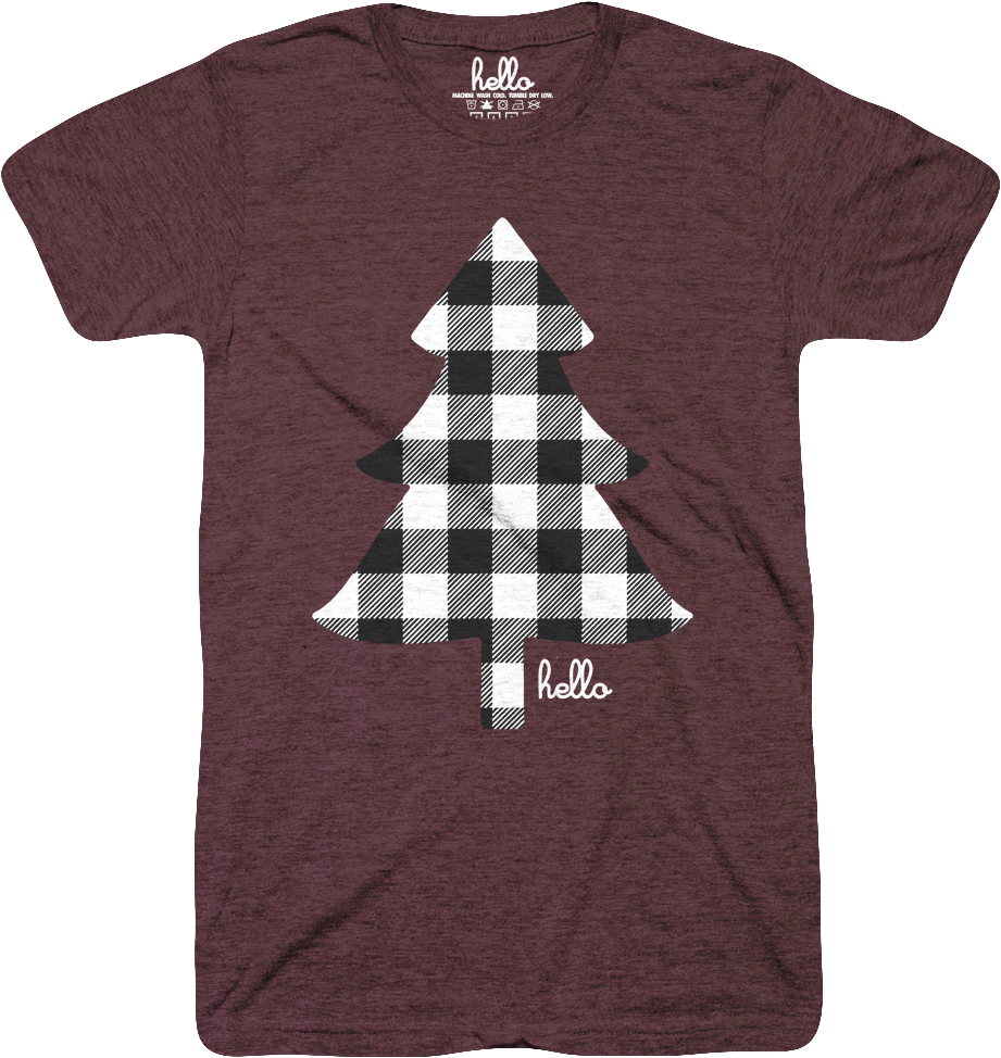 Buffalo Plaid Tree Heather Maroon T-shirt - ダーク ソウル T シャツ (1024x1024), Png Download