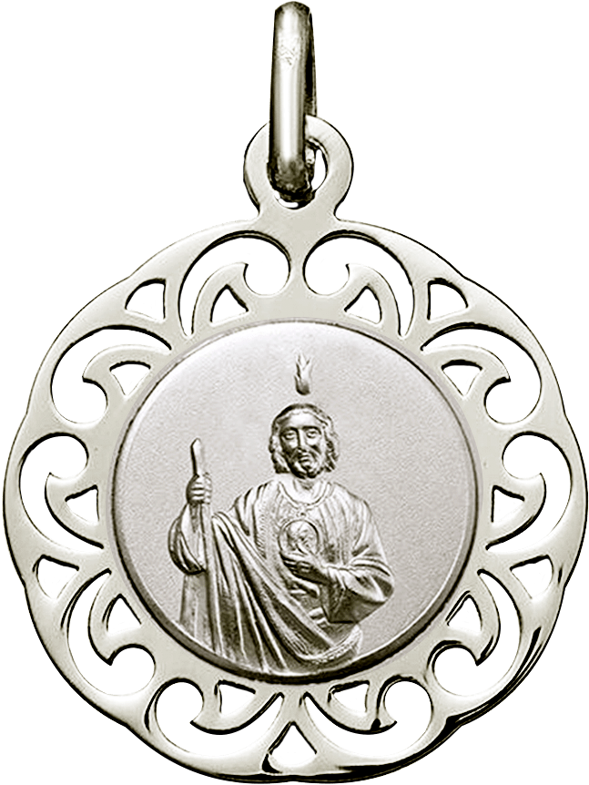 Iniciomedallas De Platamedalla San Judas Tadeo - San Judas Tadeo Medalla Png (1200x1600), Png Download