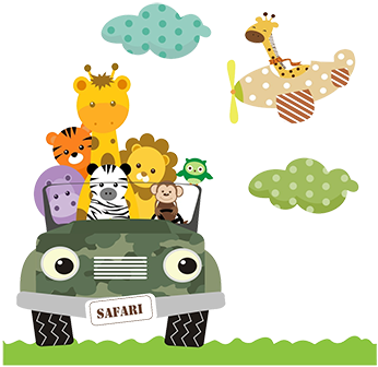 Cor Do Fundo - Convite Safari Do Arthur (350x350), Png Download