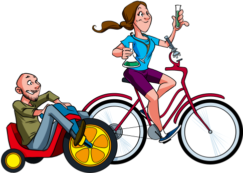 To Help My Wife, Who Not Only Gave Me Three Wonderful - Husband Wife In Bike (500x358), Png Download