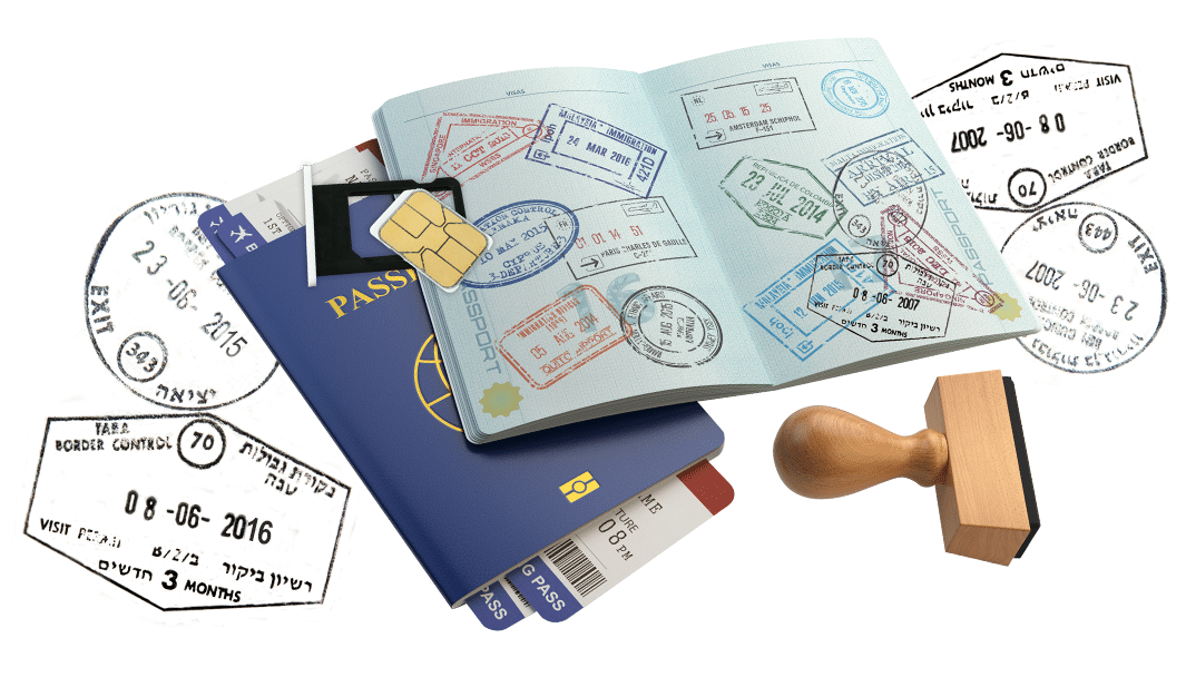 Passport Stamps - Italy Passport Stamp (1065x608), Png Download