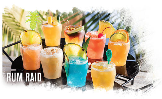 Raid Through 8 Rum-filled Elixirs From Across The Caribbean - Rum Raid Bahama Breeze (523x321), Png Download