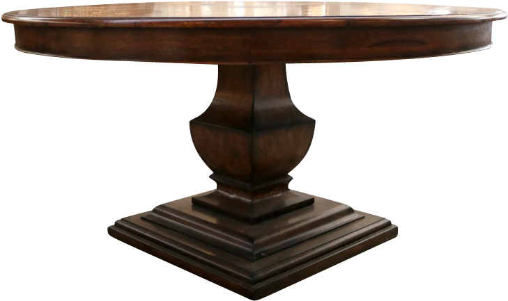 Round Pedestal Dining Table With Parquetry Top - Table (800x800), Png Download