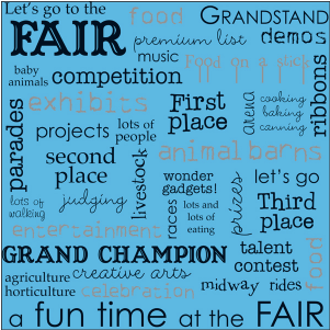 Fair Words Scrapbook Paper-ls240 - State Fair Scrapbook Paper (400x300), Png Download