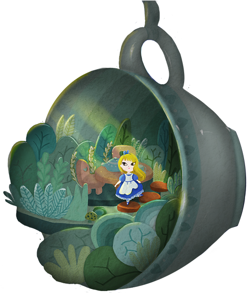 Alice In Mad Tea Party Scene - Illustration (800x600), Png Download