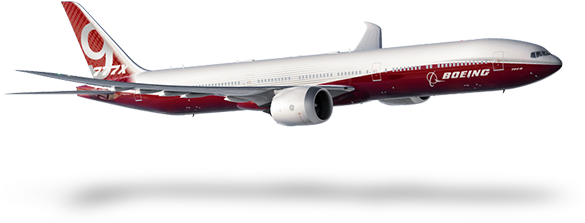 Swipe To Learn More > - Boeing 777x Png (640x414), Png Download