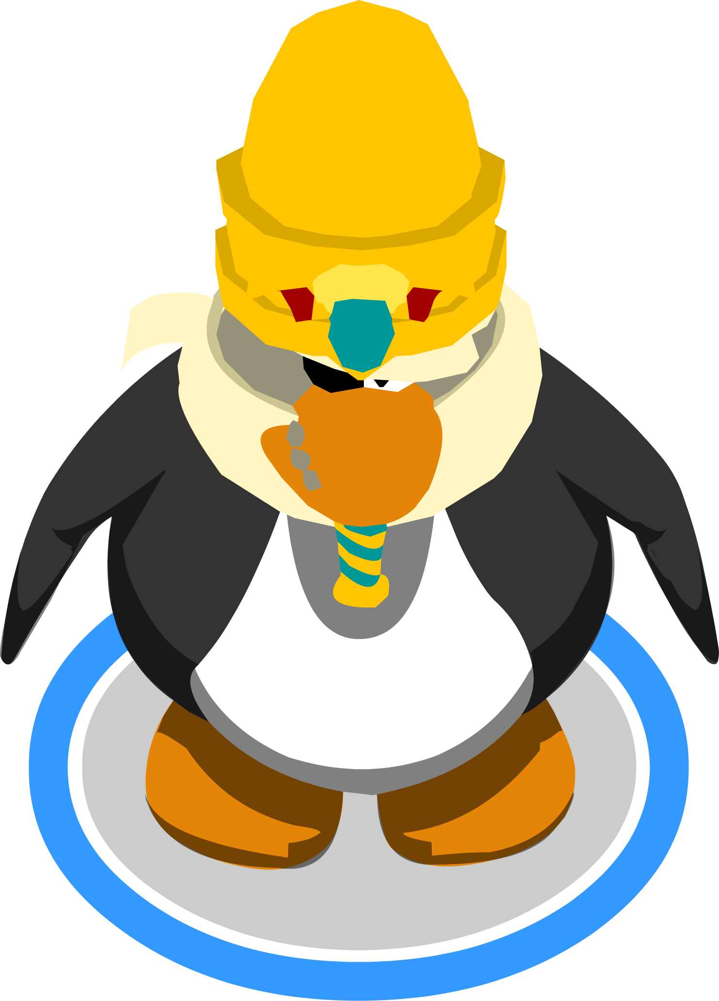Tomb King Hat In-game - Club Penguin Gold Medal (1482x2063), Png Download