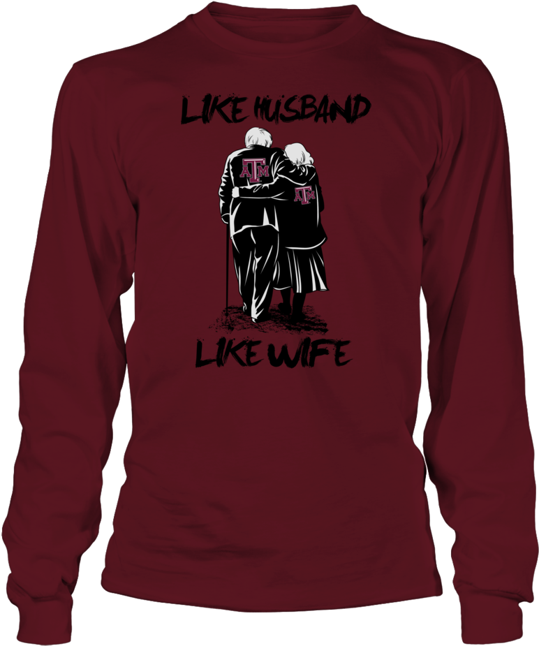 Like Husband Like Wife Old Texas A&m Aggies Shirt - Jerome Bettis - Infinite Heart Unisex Long Sleeve (1000x1000), Png Download
