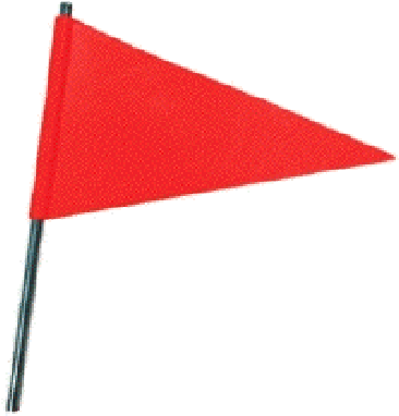 Banderín De Advertencia Naranja En Pvc - Señales De Transito Banderines (400x400), Png Download