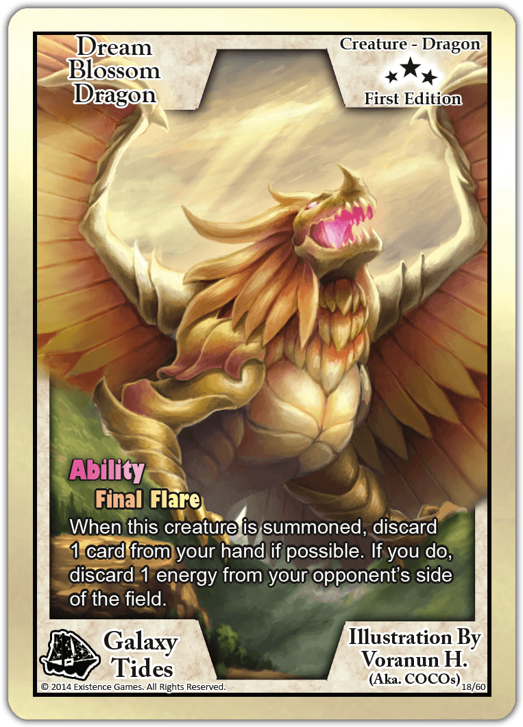 Dream Blossom Dragon Exodus Card - Exodus Tcg Foils (825x1125), Png Download