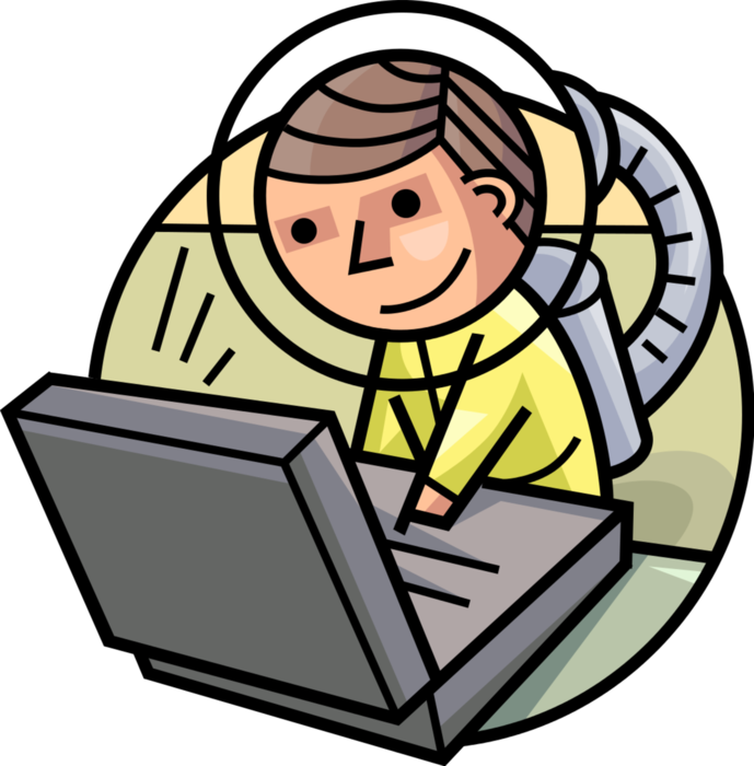 Vector Illustration Of Outer Space Exploration With (689x700), Png Download