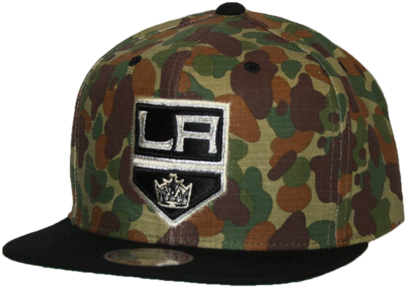 Los Angeles Kings Camo Snapback Hat - Los Angeles Kings Reebok Nhl Team Jersey Snapback Cap (421x480), Png Download