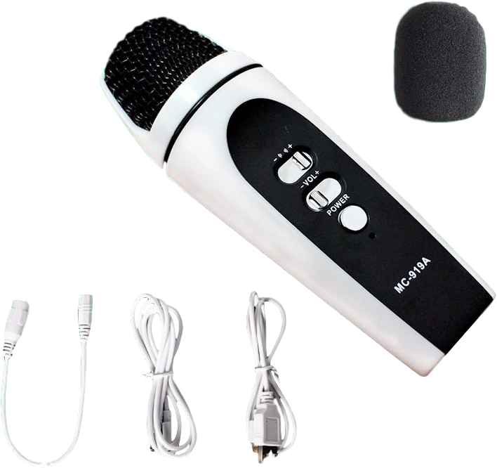 Nvm02 Mini All In One Portable Karaoke Microphone For - Mp3 Player (800x800), Png Download