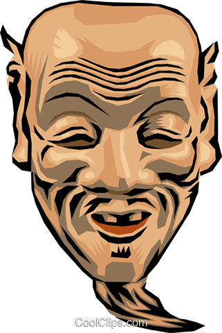 Japanese Mask Royalty Free Vector Clip Art Illustration - Illustration (321x480), Png Download