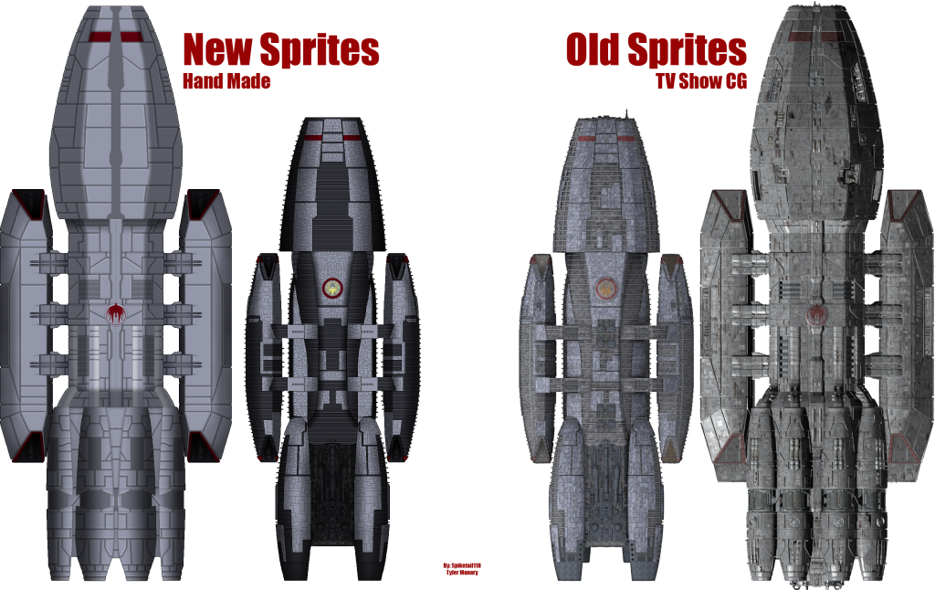 Battlestar Galactica Sprite (1024x646), Png Download