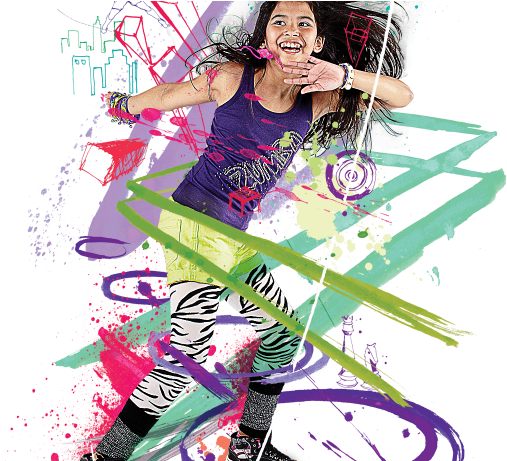 Zumba Gets Kids Moving In 50,000 Classrooms - Zumba Kids Png (600x460), Png Download