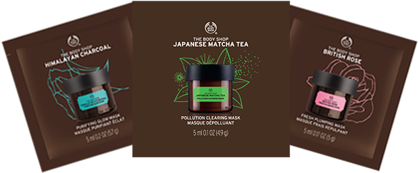 Free Japanese Matcha Tea Pollution Clearing Mask - Body Shop British Rose Fresh Plumping Mask Packette (600x540), Png Download