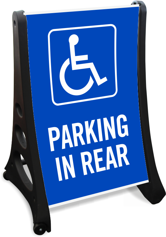 Accessible Parking In Rear Sidewalk Sign - Honolulu International Airport (800x800), Png Download