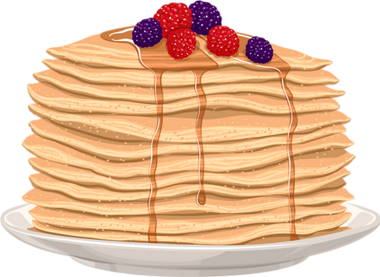 Pancakes Clipart Png Download - Cartoon Pancakes (550x400), Png Download