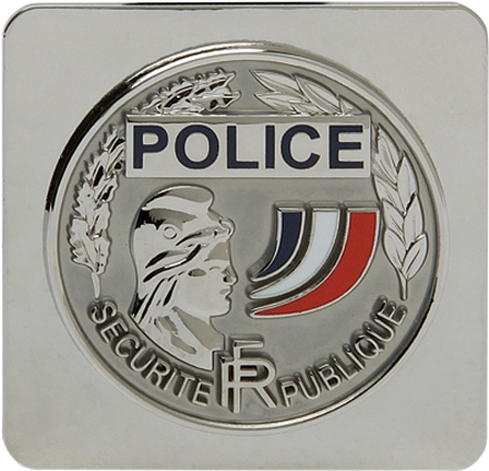 National Police Medal With Square Support - Medaille Porte Carte Police Nationale (640x640), Png Download