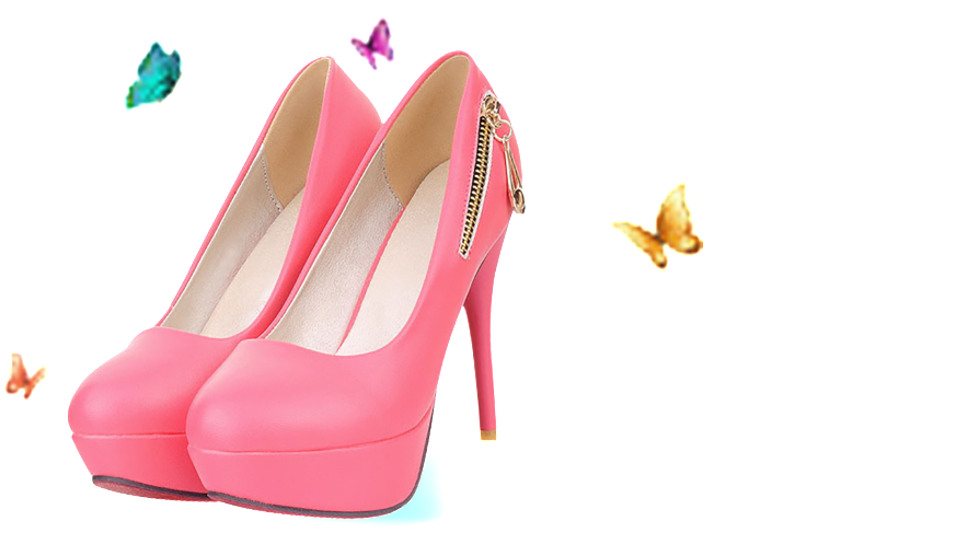 Zapato De Tacón Alto De Color Rosa - High-heeled Shoe (1024x1024), Png Download