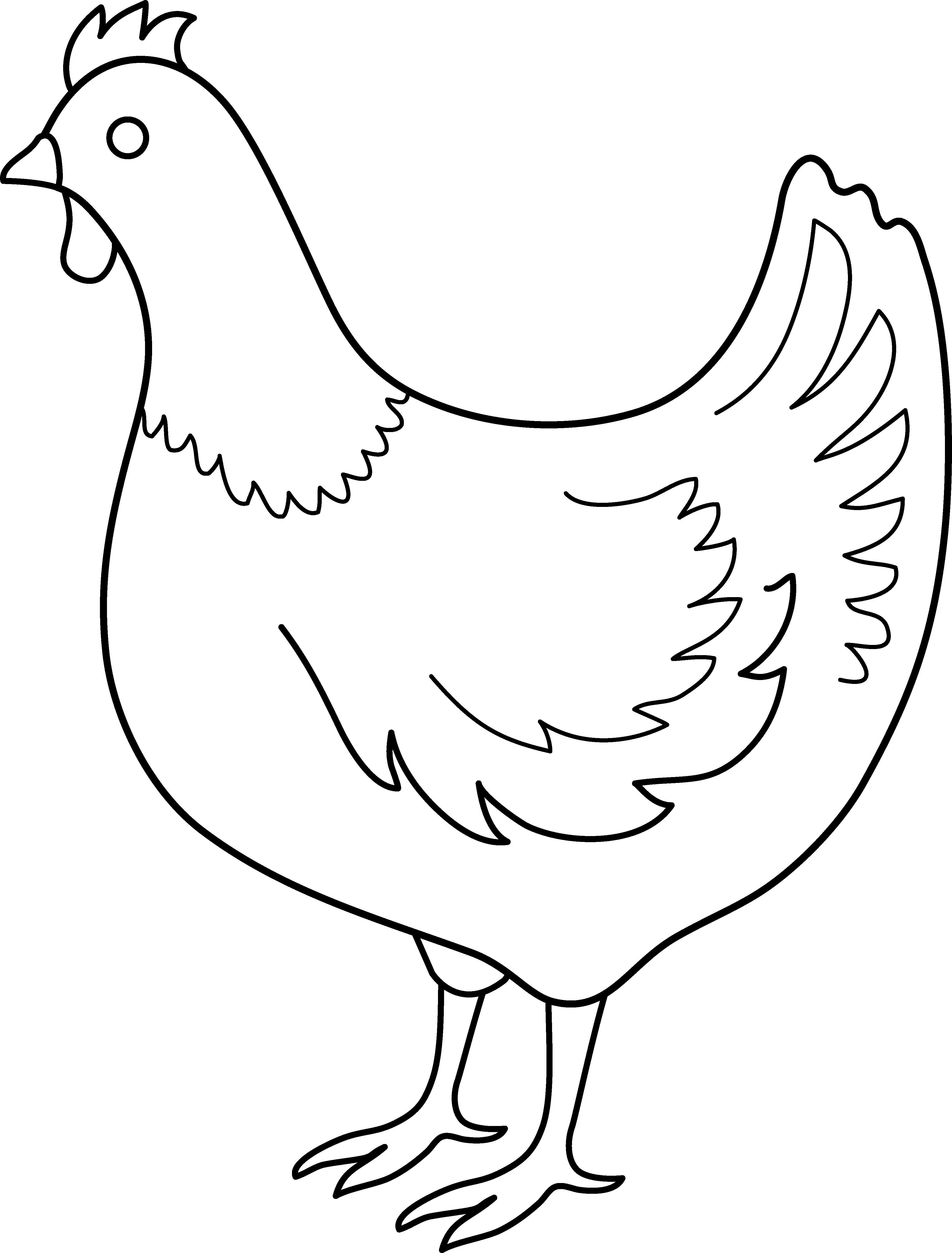 Hen Realistic Drawing - Clip Art (3906x5139), Png Download