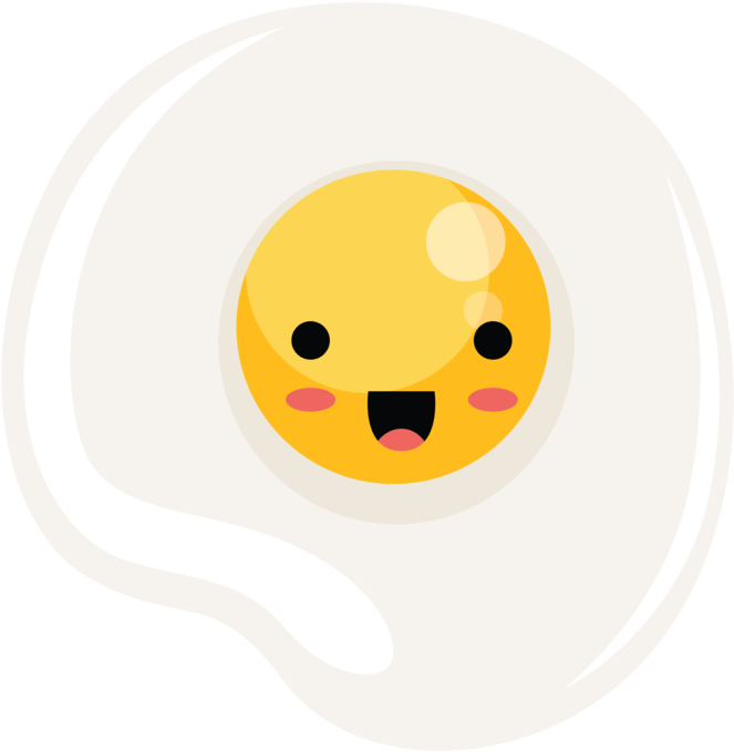 Fried Egg Amazed - Fried Egg (700x700), Png Download