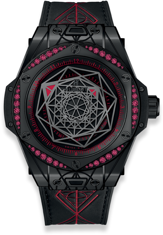 Big Bang Sang Bleu All Black Red - Hublot Big Bang Sang Bleu All Black Blue (1000x1000), Png Download
