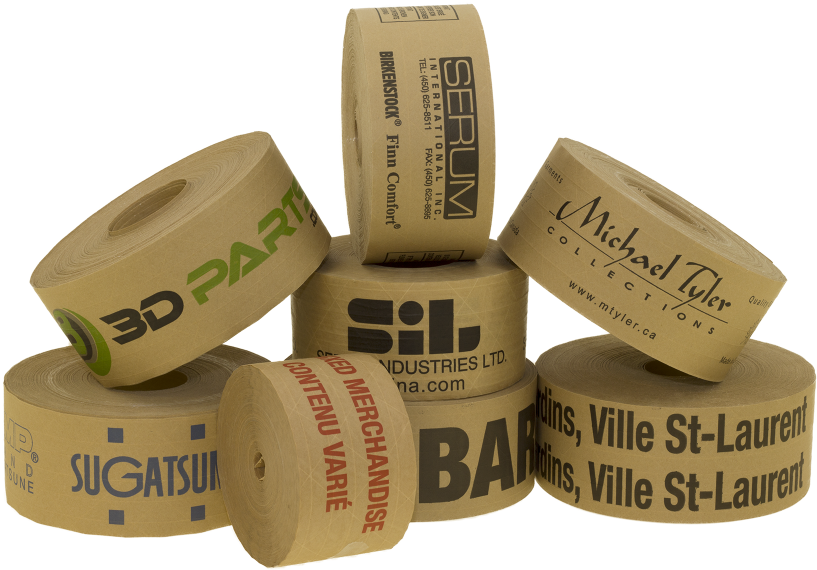 Custom Printed Reinforced Gummed Tape - Gummed Paper Tape (1800x1200), Png Download
