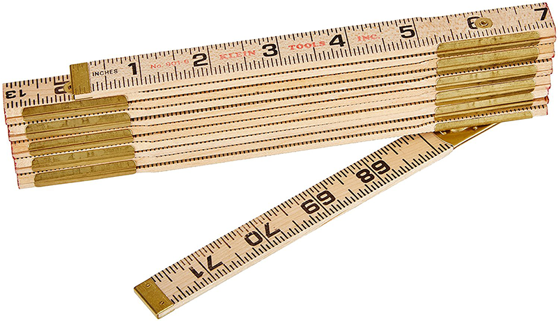 Klein Tools 901-6 Wood Outside Reading Folding Rule (800x800), Png Download