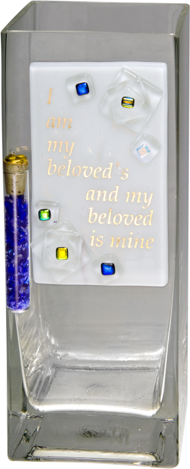 Beloved Wedding Vase With Shards Tube - Beames Designs I Am My Beloved's Wedding Glass Keepsake (1440x1800), Png Download