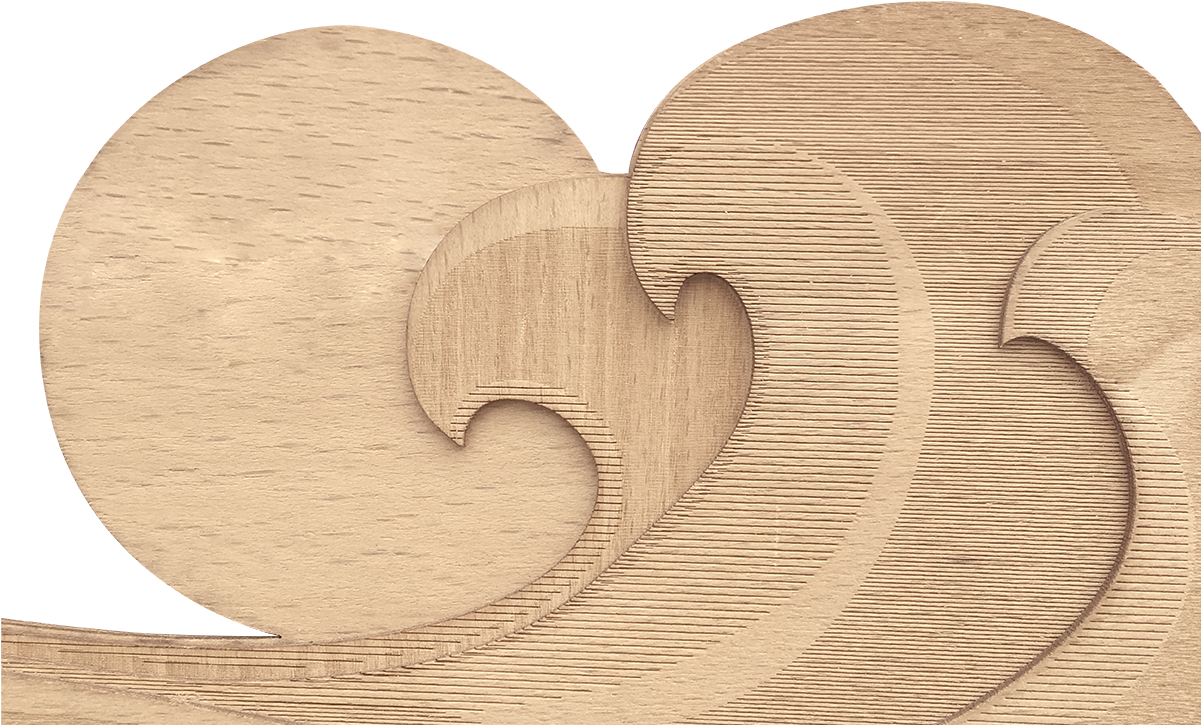 2 Sided Laser Engraved Wooden Shop Sign For A Surf/board-riding - Heart (1200x960), Png Download
