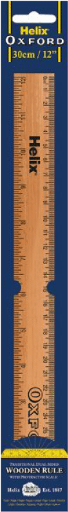 Helix Oxford Traditional Wooden Ruler - Helix 30cm /12" Oxford Shatter Resistant Rule (800x800), Png Download