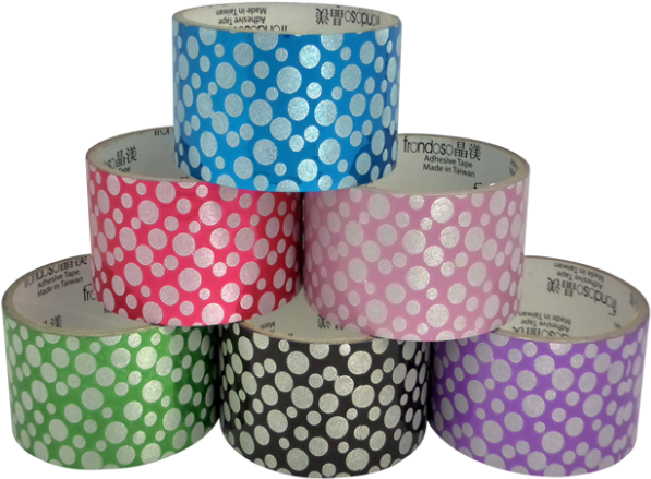 Dot Glitter Packing Tape - Polka Dot (700x525), Png Download