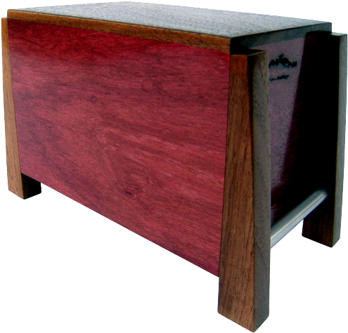 Modern Purple Art And Walnut Urn - Furniture (500x500), Png Download